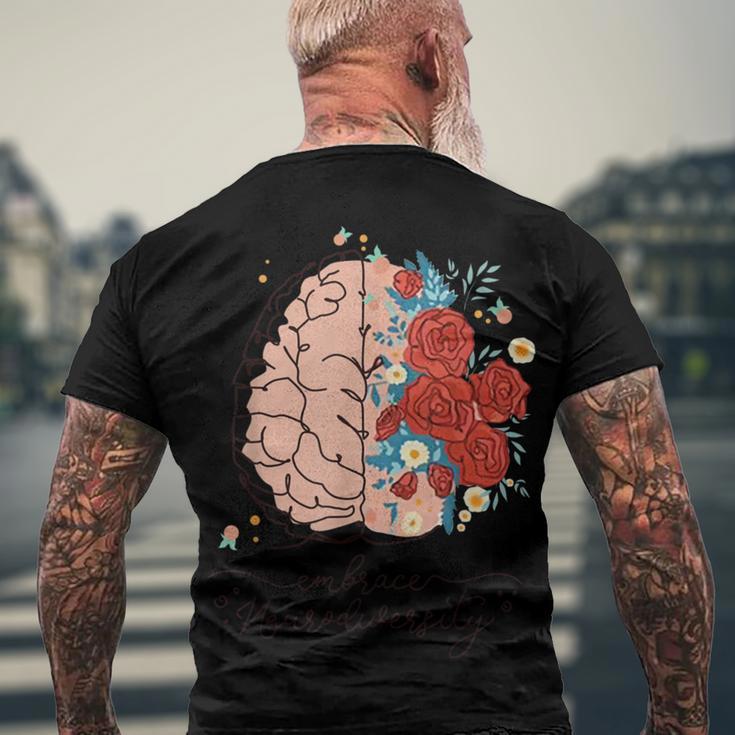 Embrace Neurodiversity Funny V3 Men's Crewneck Short Sleeve Back Print T-shirt Gifts for Old Men