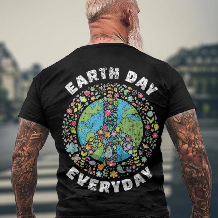 Everyday Earth Day Men's Crewneck Short Sleeve Back Print T-shirt Gifts for Old Men