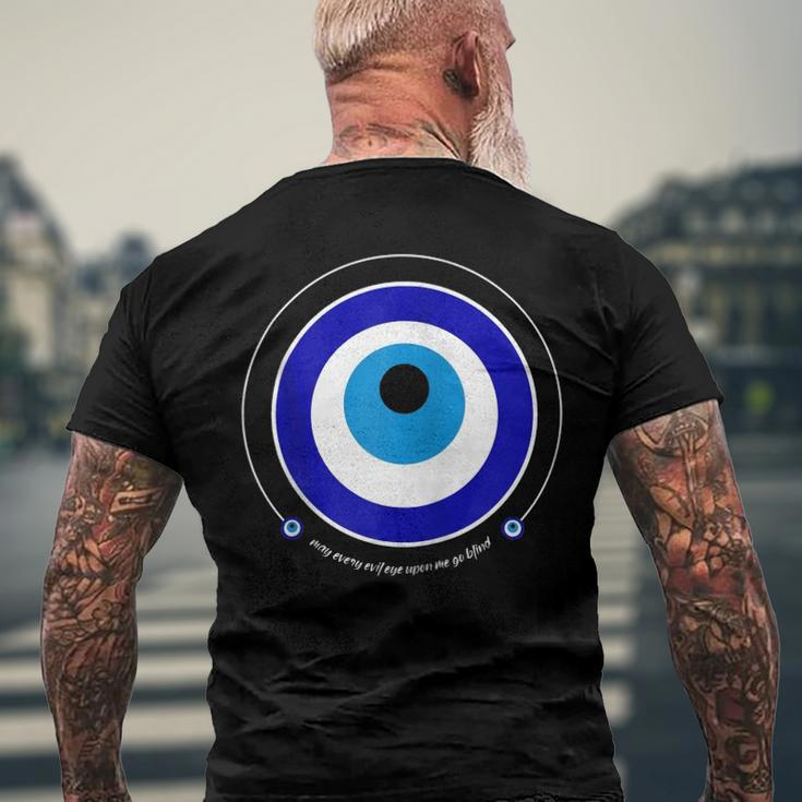 Evil Eye Greek Nazar May Every Evil Eye Upon You Go Blind Zip Men's Back Print T-shirt Gifts for Old Men