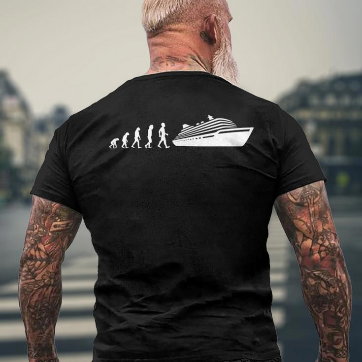 Evolution Cruise Crusing Ship Men's Back Print T-shirt Gifts for Old Men