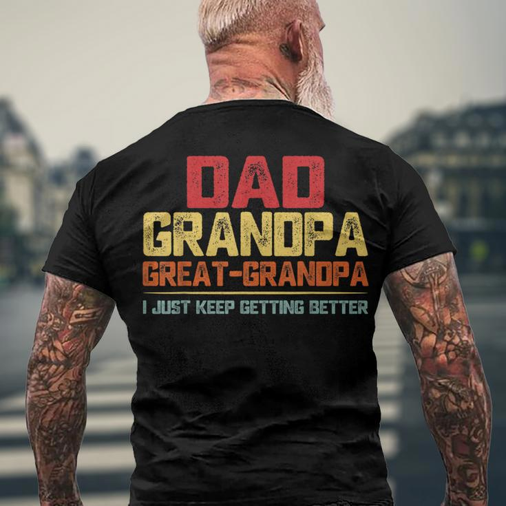 Fathers Day From Grandkids Dad Grandpa Great Grandpa Men's T-shirt Back Print Gifts for Old Men