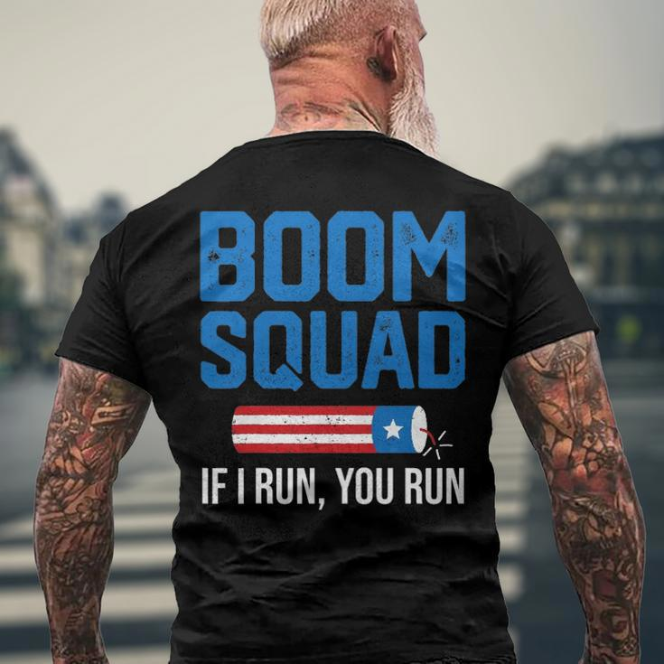Fourth Of July 4Th July Fireworks Boom Patriotic American Men's Back Print T-shirt Gifts for Old Men