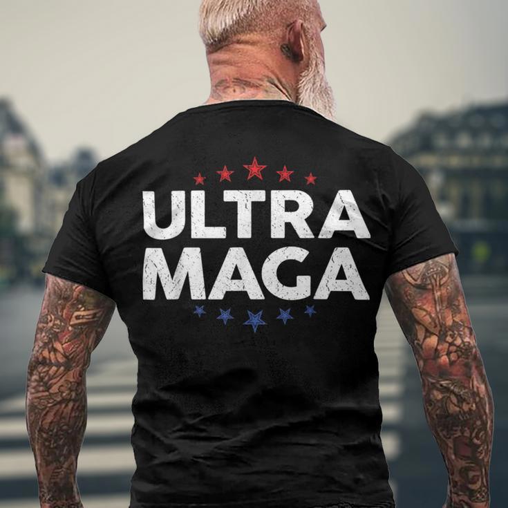 Funny Anti Joe Biden Ultra Maga Support Trump Patriotic Men's Crewneck Short Sleeve Back Print T-shirt Gifts for Old Men