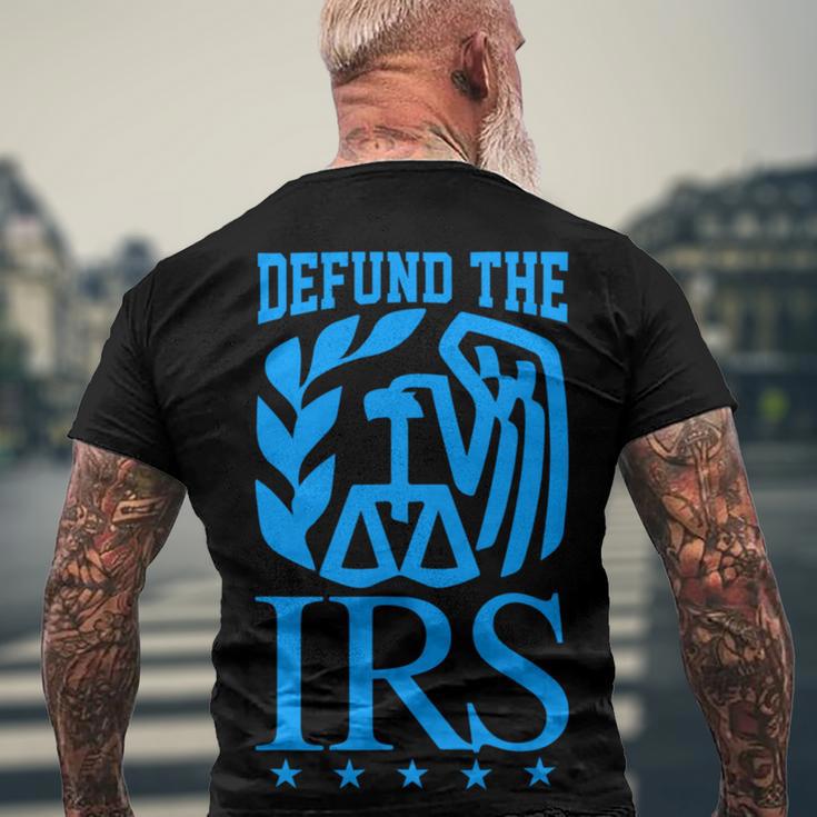 Funny Humour Irs Defund The Irs Men's Crewneck Short Sleeve Back Print T-shirt Gifts for Old Men