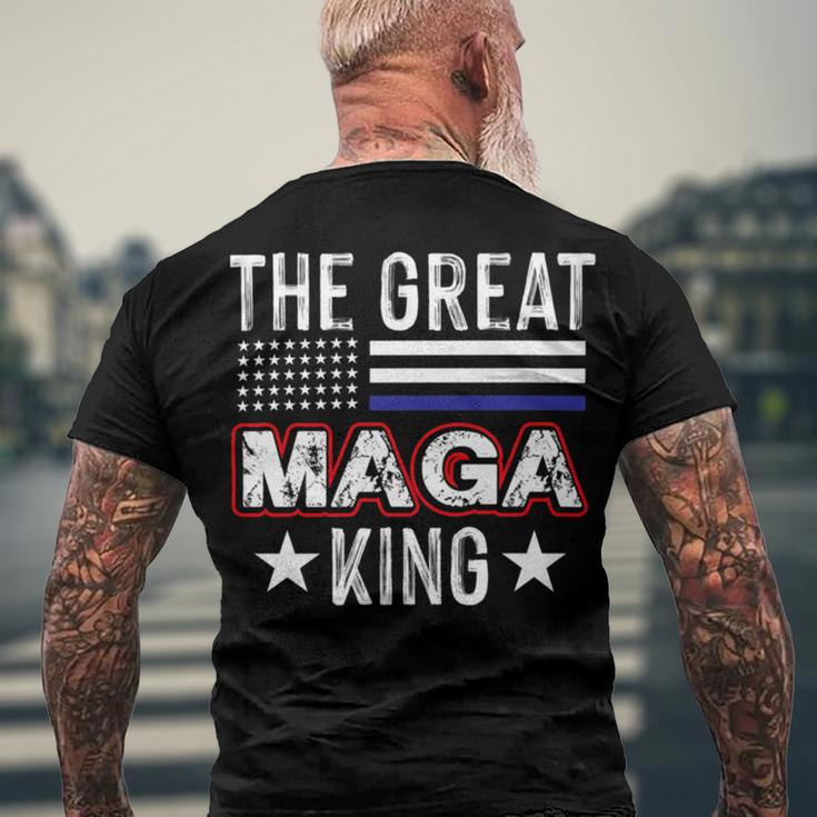 Funny The Great Maga King Trump 2022 Amp 2024 Men's Crewneck Short Sleeve Back Print T-shirt Gifts for Old Men