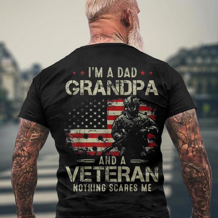 Grandpa For Men Fathers Day Im A Dad Grandpa Veteran Men's Back Print T-shirt Gifts for Old Men
