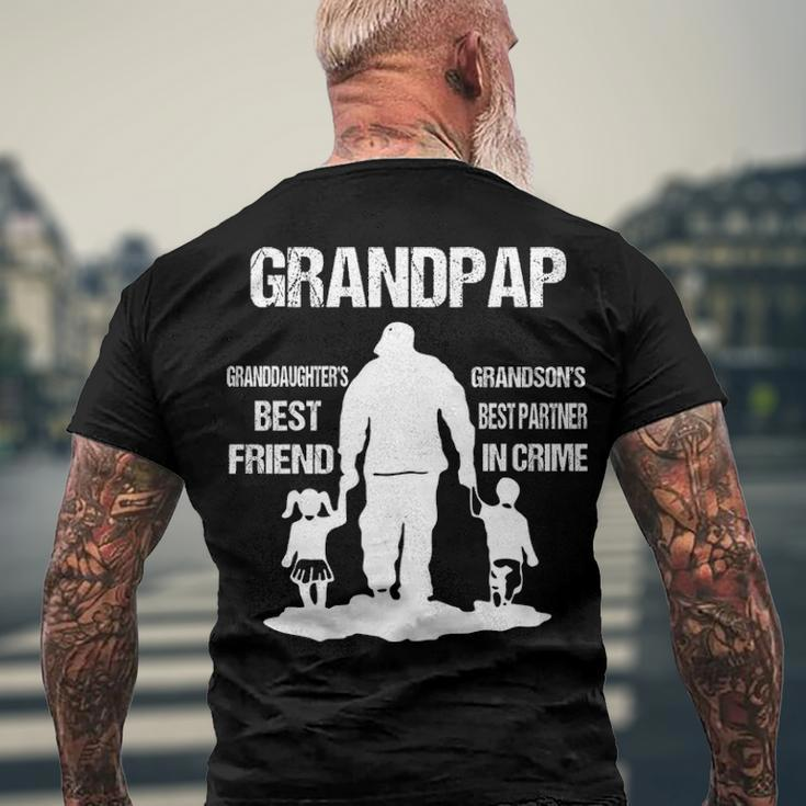 Grandpap Grandpa Grandpap Best Friend Best Partner In Crime Men's T-Shirt Back Print Gifts for Old Men
