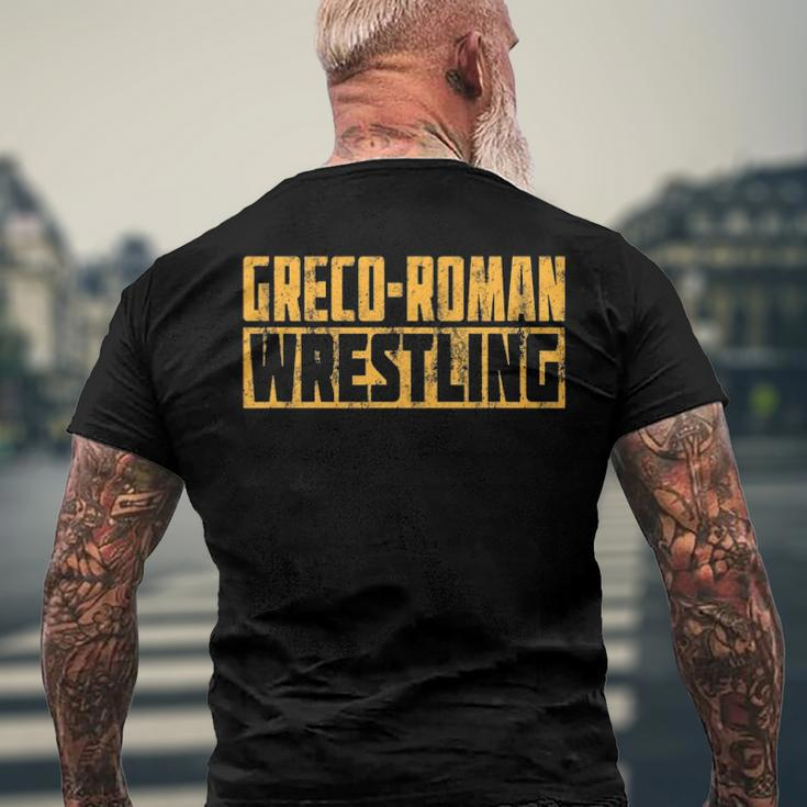 Greco Roman Wrestling Training Wrestler Outfit Men's Back Print T-shirt Gifts for Old Men