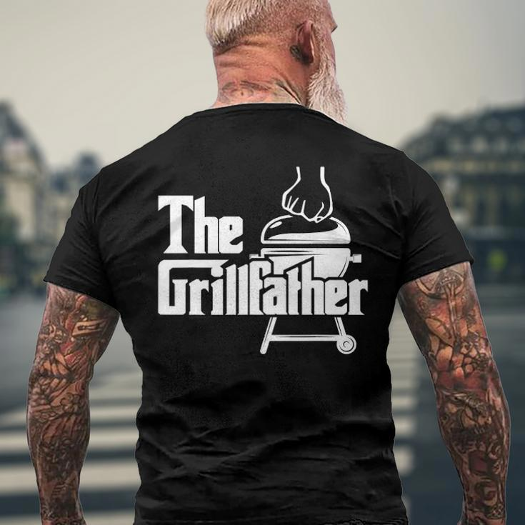The Grillfather Pitmaster Bbq Lover Smoker Grilling Dad Men's Back Print T-shirt Gifts for Old Men