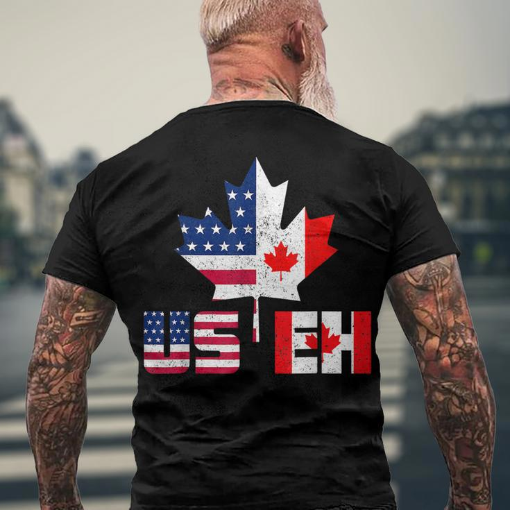Happy Canada Day Usa Pride Us Flag Day Useh Canadian Men's T-shirt Back Print Gifts for Old Men