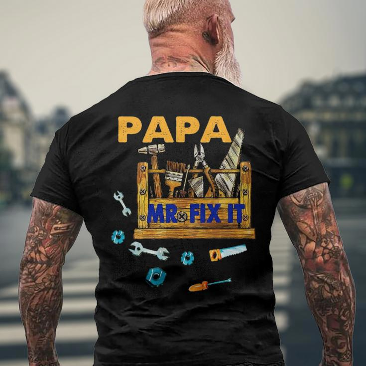 Happy Fathers Day Papa Mr Fix It For Dad Papa Father Men's Back Print T-shirt Gifts for Old Men