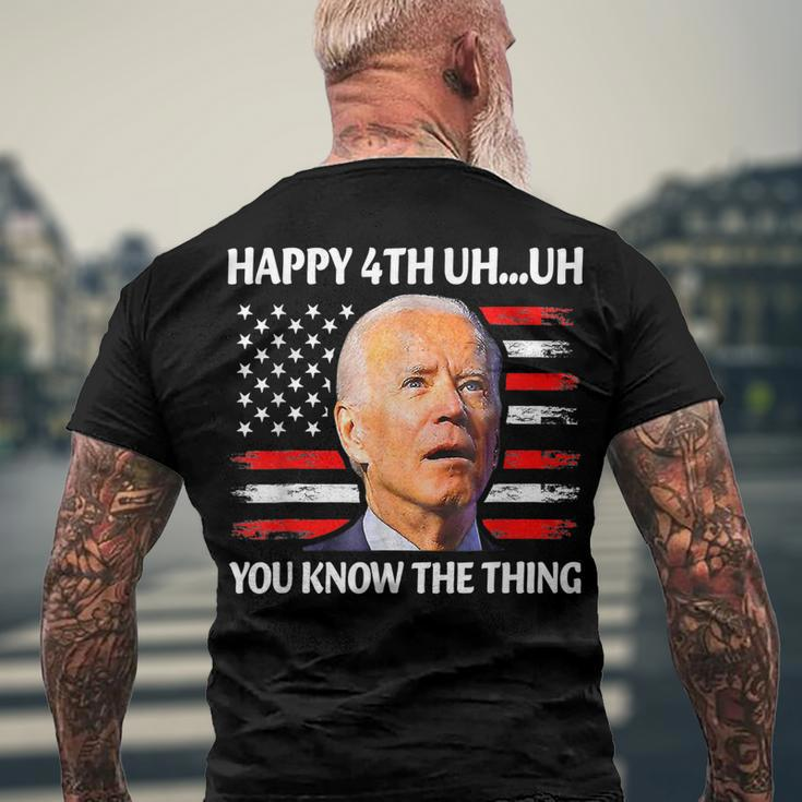 Happy Uh You Know The Thing Joe Biden 4Th Of July Men's Back Print T-shirt Gifts for Old Men