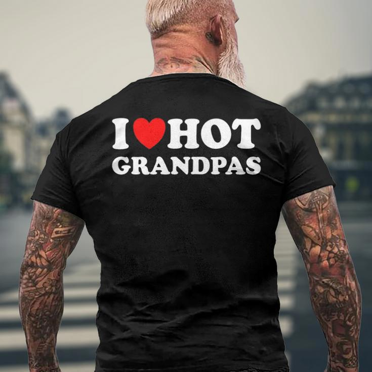 I Heart Hot Grandpas I Love Hot Grandpas Men's Back Print T-shirt Gifts for Old Men