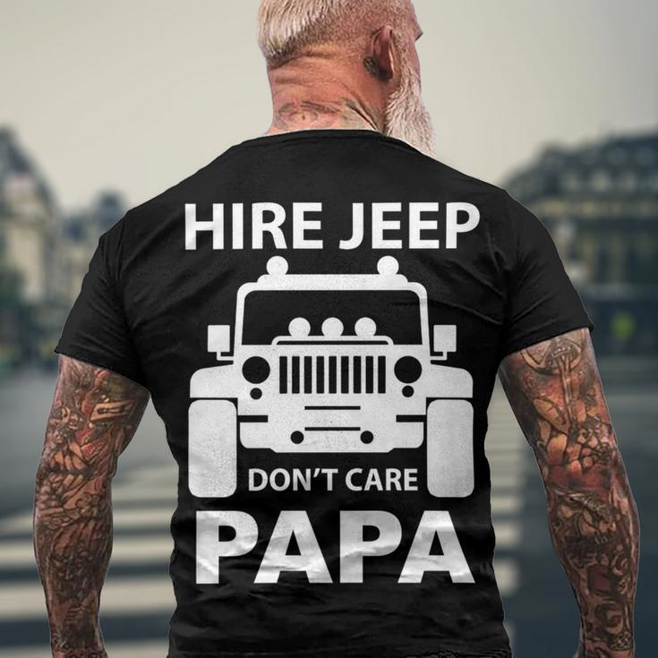 Hirejeep Dont Care Papa T-Shirt Fathers Day Gift Men's Crewneck Short Sleeve Back Print T-shirt Gifts for Old Men