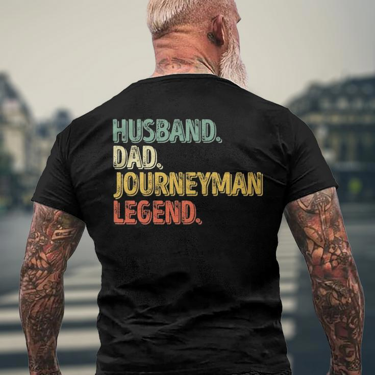Mens Husband Dad Journeyman Legend Fathers Day Men's Back Print T-shirt Gifts for Old Men