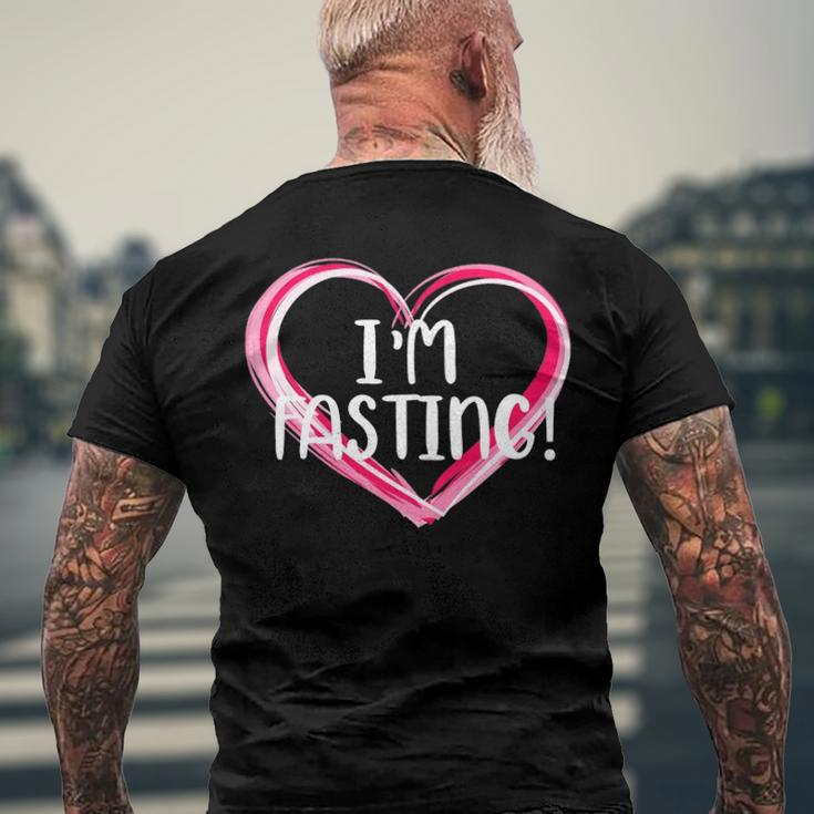 Intermittent Fasting - Im Fasting Men's Back Print T-shirt Gifts for Old Men