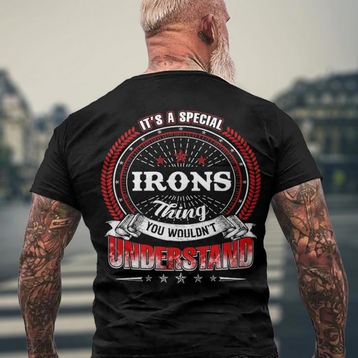 Irons Shirt Family Crest IronsShirt Irons Clothing Irons Tshirt Irons Tshirt For The Irons Men's T-Shirt Back Print Gifts for Old Men