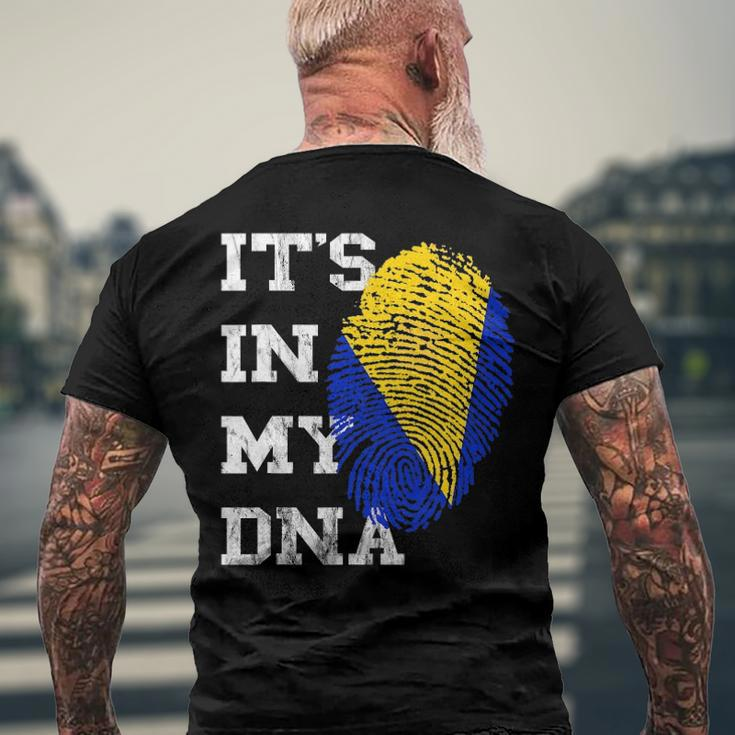 Its In My Dna Bosnia Herzegovina Genetik Bosnian Roots Men's Back Print T-shirt Gifts for Old Men