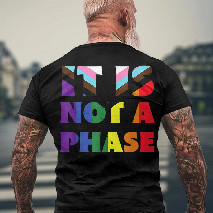 Its Not A Phase Lgbtqia Rainbow Flag Gay Pride Ally Men's Back Print T-shirt Gifts for Old Men