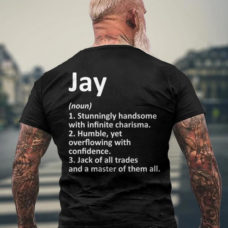 Jay Definition Personalized Name Birthday Idea Men's Back Print T-shirt Gifts for Old Men