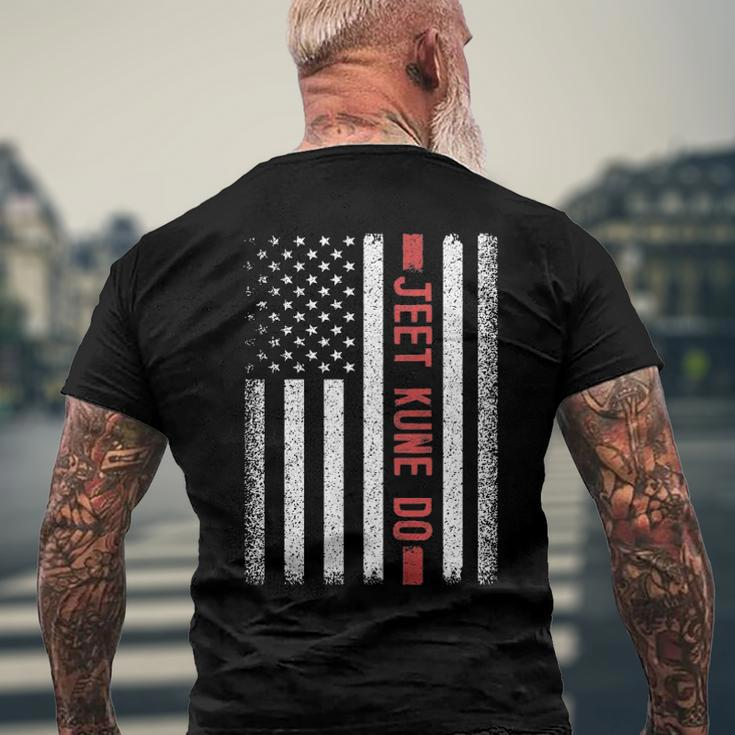Jeet Kune Do American Flag 4Th Of July Men's Back Print T-shirt Gifts for Old Men