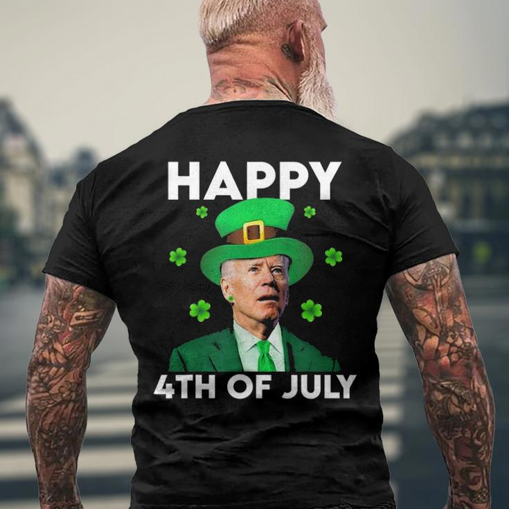Joe Biden Happy 4Th Of July St Patricks Day Men's Back Print T-shirt Gifts for Old Men