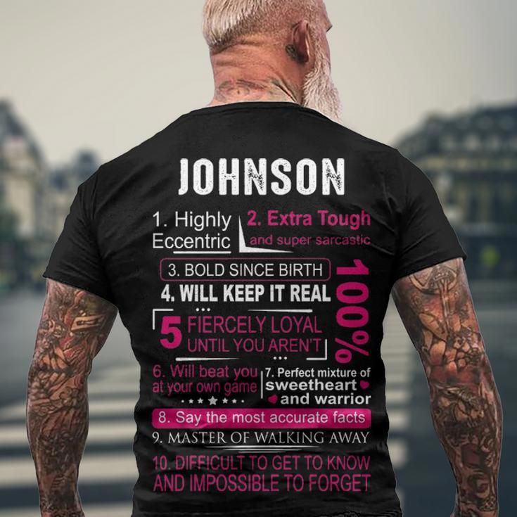 Johnson Name Johnson V2 Men's T-Shirt Back Print Gifts for Old Men