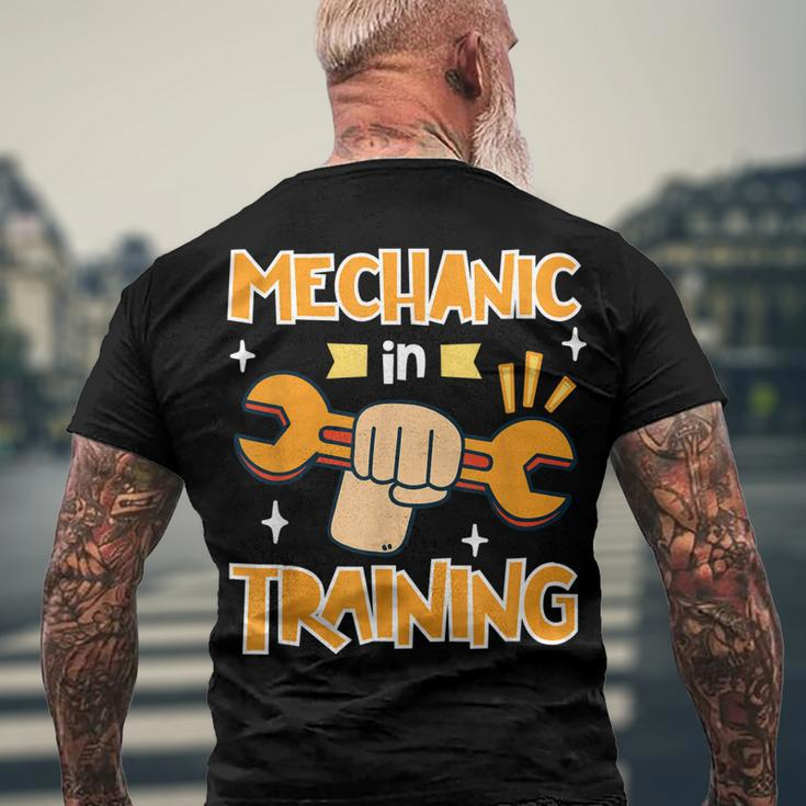 Kids Little Future Mechanic In Training Car Auto Proud Dad Men's T-shirt Back Print Gifts for Old Men