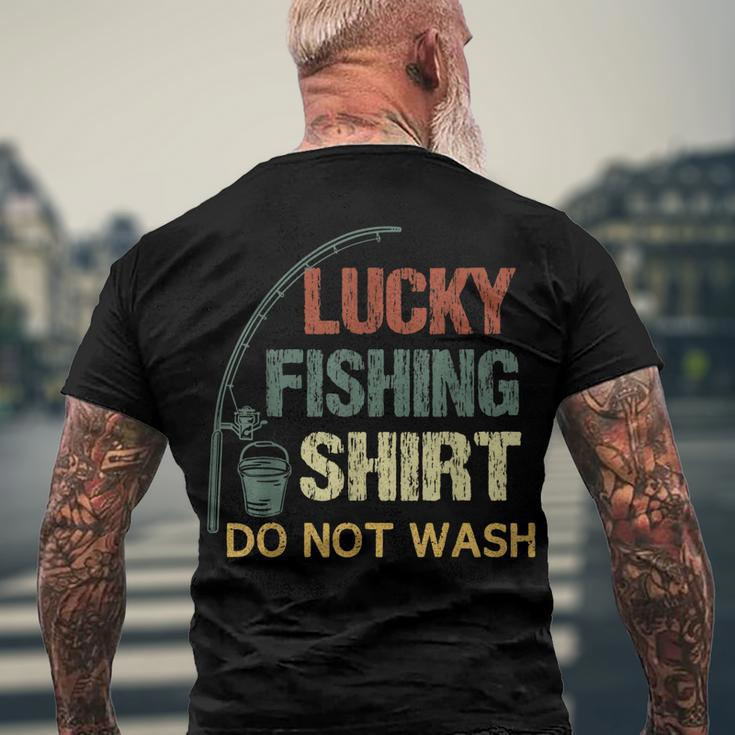 This Is My Lucky Fishing Do Not Wash Fisherman Men's T-shirt Back Print Gifts for Old Men