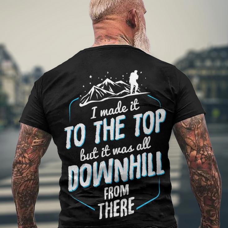 Made It To The Top All Downhill From There 107 Trending Shirt Men's Crewneck Short Sleeve Back Print T-shirt Gifts for Old Men