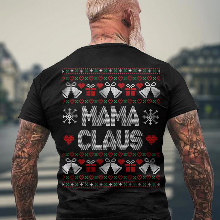 Mama Claus Christmas Ugly Sweater V2 Men's Crewneck Short Sleeve Back Print T-shirt Gifts for Old Men