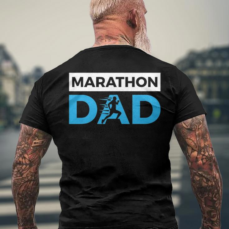 Marathon Dad Sport Running Fathers Day Men's Back Print T-shirt Gifts for Old Men