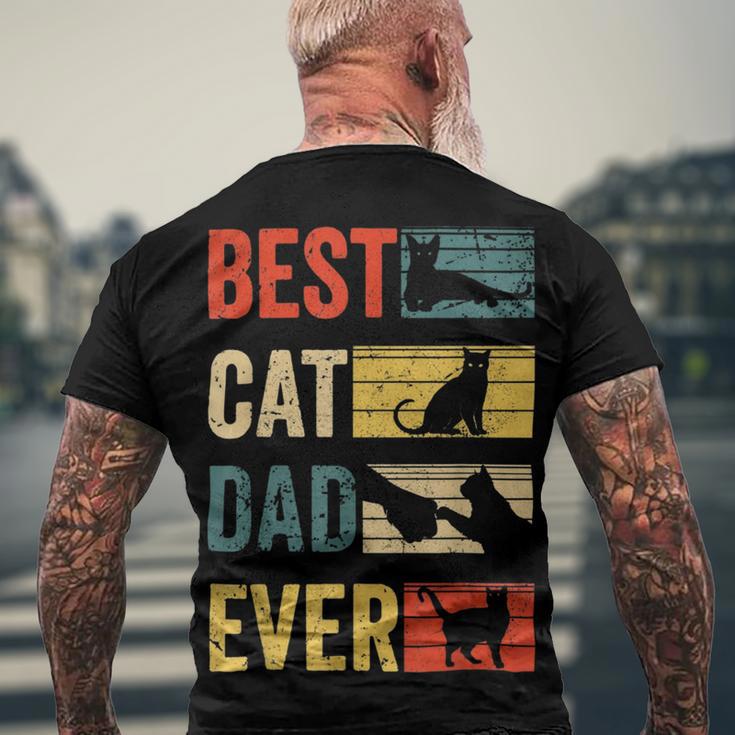 Mens Best Cat Dad Ever Funny Fathers Day Gifts 461 Trending Shirt Men's Crewneck Short Sleeve Back Print T-shirt Gifts for Old Men