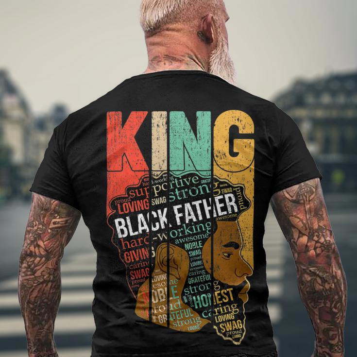 Mens Strong Black King Juneteeth African American Father Day 31 Shirt Men's Crewneck Short Sleeve Back Print T-shirt Gifts for Old Men