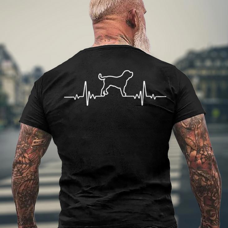 Minimalist Heartbeat English Mastiff Men's Crewneck Short Sleeve Back Print T-shirt Gifts for Old Men