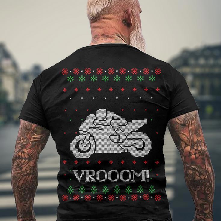 Motorcycle Ugly Christmaser Xmas 471 Shirt Men's Crewneck Short Sleeve Back Print T-shirt Gifts for Old Men