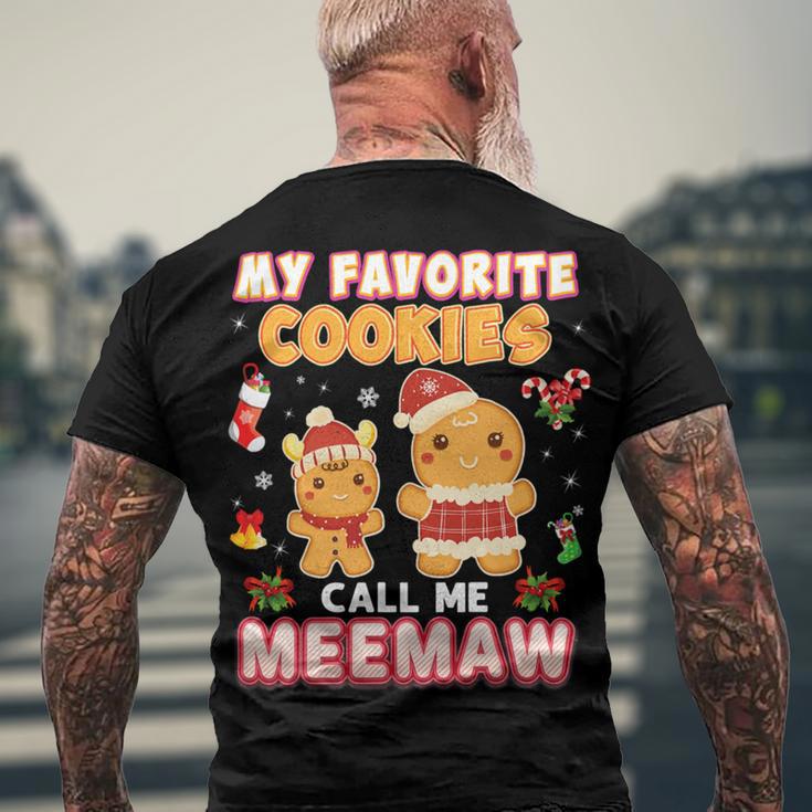 My Favorite Cookies Call Me Meemaw 882 Shirt Men's Crewneck Short Sleeve Back Print T-shirt Gifts for Old Men