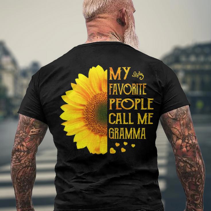 My Favorite People Call Me Gramma 728 Shirt Men's Crewneck Short Sleeve Back Print T-shirt Gifts for Old Men