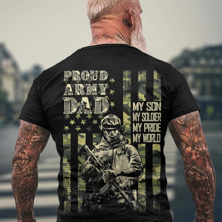 My Son Is A Soldier Proud Army Dad Us 706 Shirt Men's Crewneck Short Sleeve Back Print T-shirt Gifts for Old Men