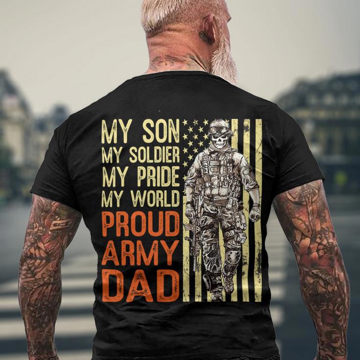 My Son Is Soldier Proud Military Dad 703 Shirt Men's Crewneck Short Sleeve Back Print T-shirt Gifts for Old Men