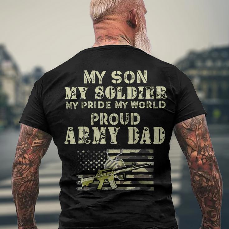 My Son My Soldier My Pride My World 695 Shirt Men's Crewneck Short Sleeve Back Print T-shirt Gifts for Old Men