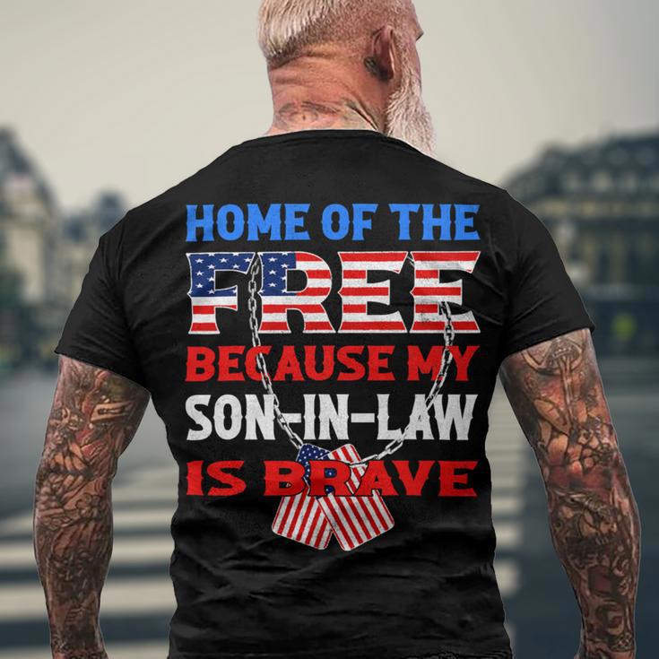 My Soninlaw Is Brave Home Of The Free 687 Shirt Men's Crewneck Short Sleeve Back Print T-shirt Gifts for Old Men