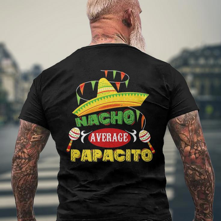 Mens Nacho Average Papacito Dad Fathers Day Dad Humor Men's Back Print T-shirt Gifts for Old Men