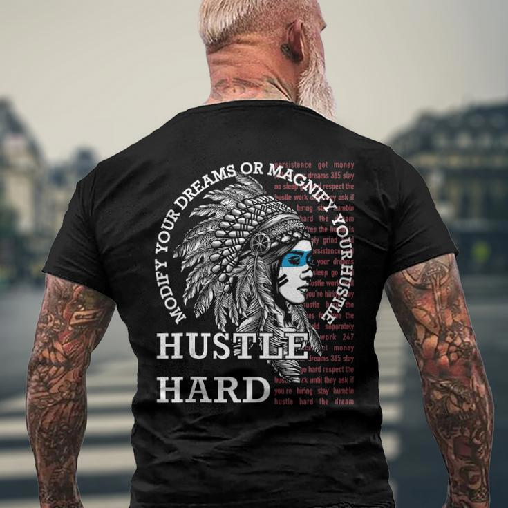 Native American Hustle Hard Urban Gang Ster Clothing Men's Back Print T-shirt Gifts for Old Men