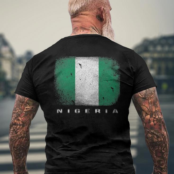Nigeria Nigerian Flag Souvenir Men's Back Print T-shirt Gifts for Old Men