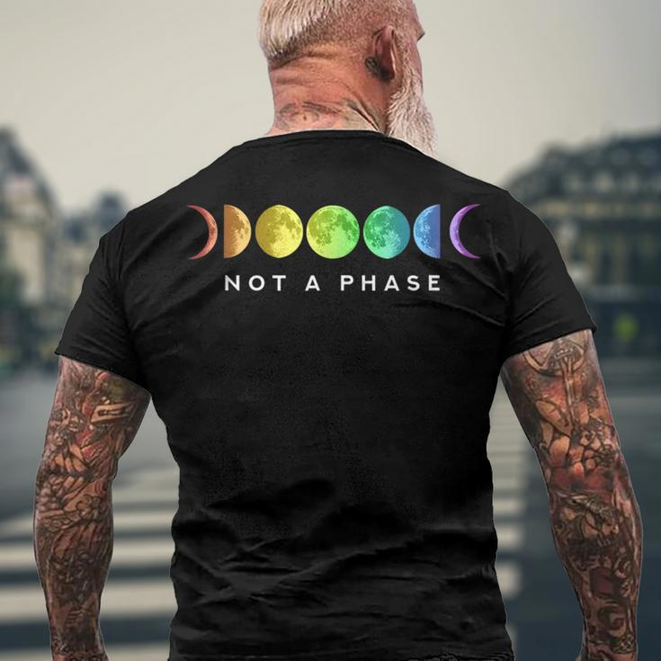 Not A Phase Moon Lgbt Gay Pride Men's Back Print T-shirt Gifts for Old Men