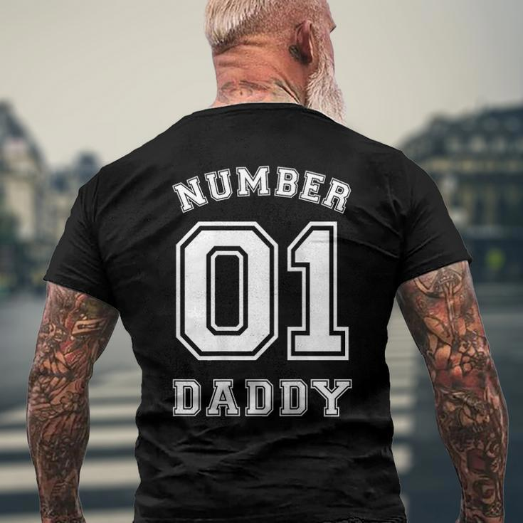 Number 1 Dad Jersey Style For Fathers Day Men's Back Print T-shirt Gifts for Old Men