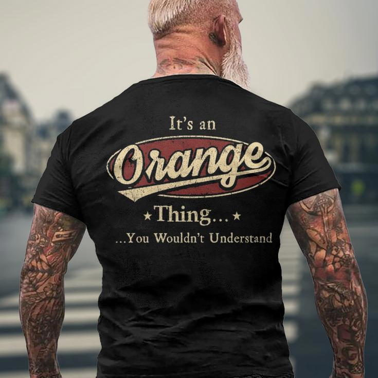 Orange Name PrintShirts Shirts With Name Orange Men's T-Shirt Back Print Gifts for Old Men