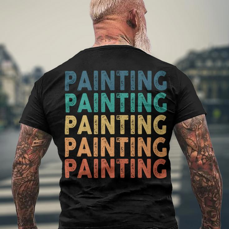 Painting Name Shirt Painting Family Name Men's Crewneck Short Sleeve Back Print T-shirt Gifts for Old Men