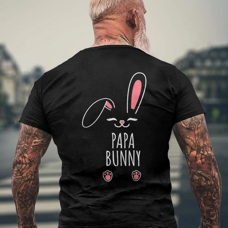Papa Bunny Matching Easter Bunny Egg Hunting Men's Back Print T-shirt Gifts for Old Men